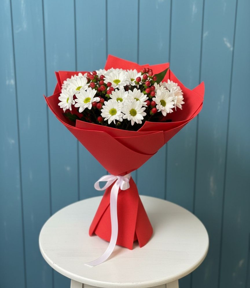 Букет цветов из: Хризантемы в Жучки