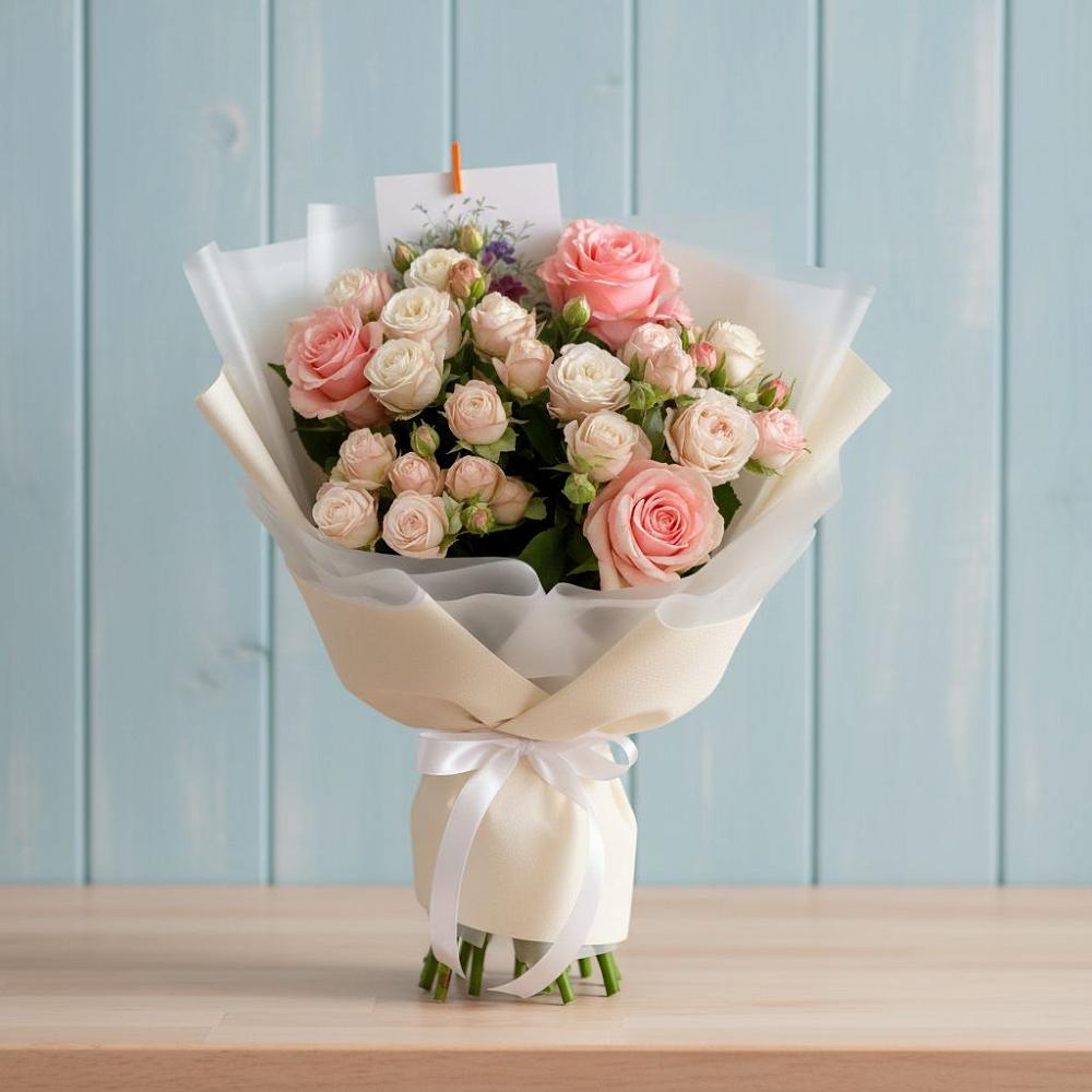 Букет цветов из: Розы в Жучки