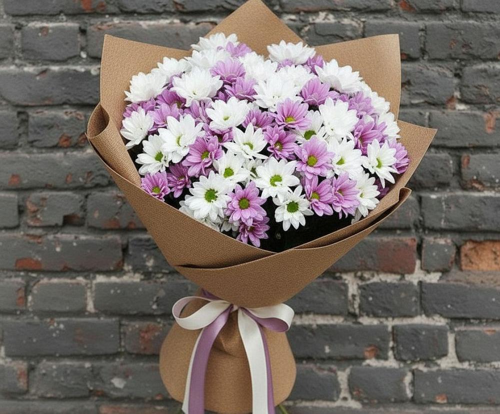 Букет цветов из: Хризантемы в Жучки