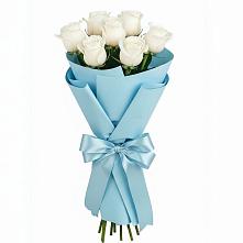 Букет 7 белых роз Проуд в Жучки