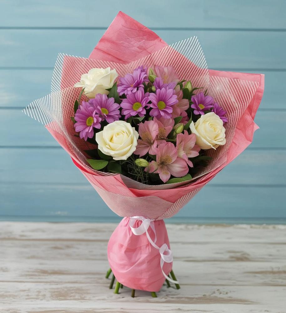 Букет цветов из: Герберы в Жучки